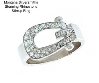 Montana Silversmiths Stunning Rhinestone Stirrup Ring