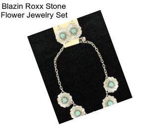 Blazin Roxx Stone Flower Jewelry Set