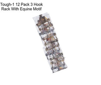 Tough-1 12 Pack 3 Hook Rack With Equine Motif