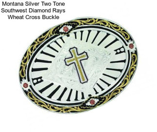 Montana Silver Two Tone Southwest Diamond Rays Wheat Cross Buckle