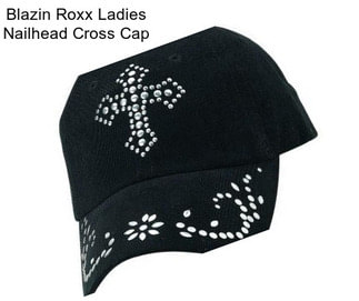 Blazin Roxx Ladies Nailhead Cross Cap