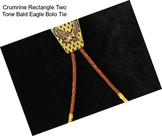 Crumrine Rectangle Two Tone Bald Eagle Bolo Tie