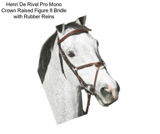 Henri De Rivel Pro Mono Crown Raised Figure 8 Bridle with Rubber Reins