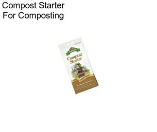 Compost Starter For Composting