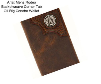 Ariat Mens Rodeo Basketweave Corner Tab Oil Rig Concho Wallet