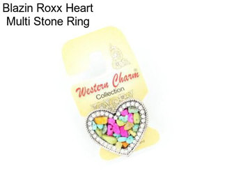 Blazin Roxx Heart Multi Stone Ring