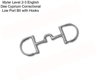 Myler Level 2-3 English Dee Cyprium Correctional Low Port Bit with Hooks