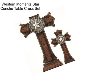 Western Moments Star Concho Table Cross Set