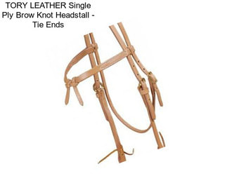 TORY LEATHER Single Ply Brow Knot Headstall - Tie Ends