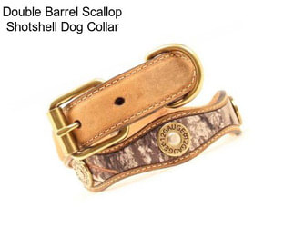 Double Barrel Scallop Shotshell Dog Collar