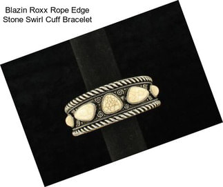 Blazin Roxx Rope Edge Stone Swirl Cuff Bracelet