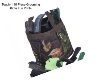 Tough-1 10 Piece Grooming Kit In Fun Prints