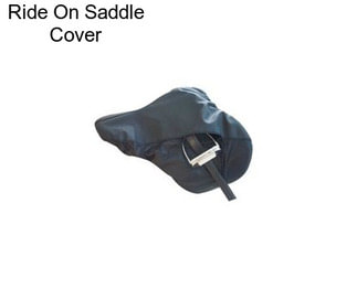 Ride On Saddle Cover