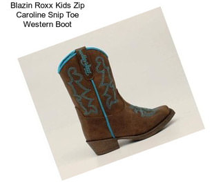 Blazin Roxx Kids Zip Caroline Snip Toe Western Boot