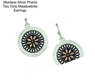 Montana Silver Prairie Two Tone Meadowbrite Earrings