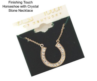 Finishing Touch Horseshoe with Crystal Stone Necklace