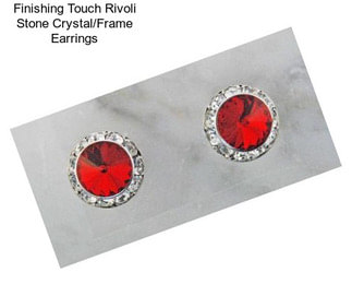 Finishing Touch Rivoli Stone Crystal/Frame Earrings