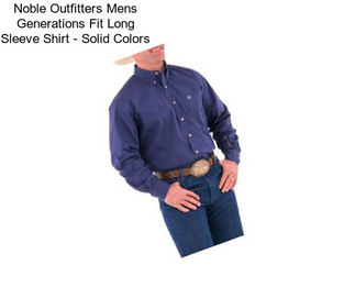 Noble Outfitters Mens Generations Fit Long Sleeve Shirt - Solid Colors