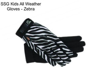 SSG Kids All Weather Gloves - Zebra