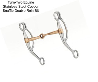 Turn-Two Equine Stainless Steel Copper Snaffle Double Rein Bit
