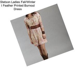 Stetson Ladies Fall/Winter I Feather Printed Burnout Dress
