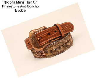 Nocona Mens Hair On Rhinestone And Concho Buckle