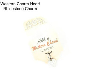 Western Charm Heart Rhinestone Charm