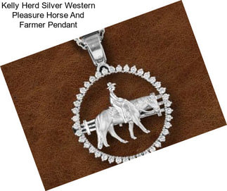 Kelly Herd Silver Western Pleasure Horse And Farmer Pendant