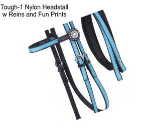 Tough-1 Nylon Headstall w Reins and Fun Prints