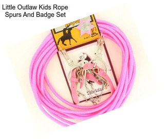 Little Outlaw Kids Rope Spurs And Badge Set