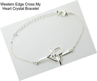 Western Edge Cross My Heart Crystal Bracelet