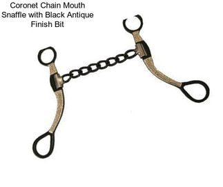 Coronet Chain Mouth Snaffle with Black Antique Finish Bit