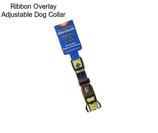 Ribbon Overlay Adjustable Dog Collar