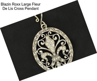 Blazin Roxx Large Fleur De Lis Cross Pendant