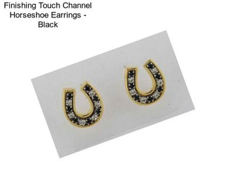 Finishing Touch Channel Horseshoe Earrings - Black