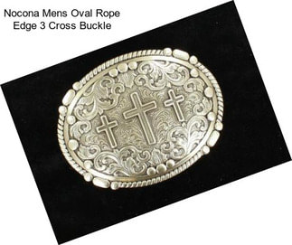 Nocona Mens Oval Rope Edge 3 Cross Buckle