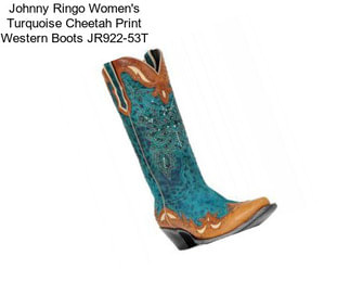 Johnny Ringo Women\'s Turquoise Cheetah Print Western Boots JR922-53T