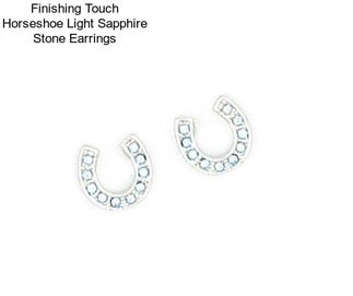 Finishing Touch Horseshoe Light Sapphire Stone Earrings