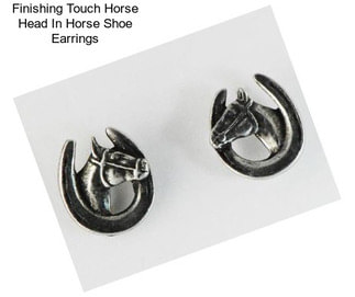 Finishing Touch Horse Head In Horse Shoe Earrings