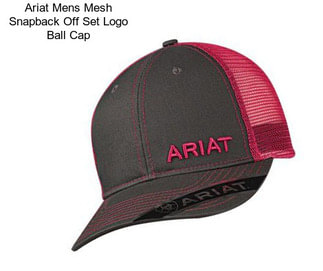 Ariat Mens Mesh Snapback Off Set Logo Ball Cap