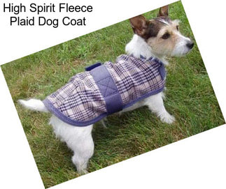 High Spirit Fleece Plaid Dog Coat