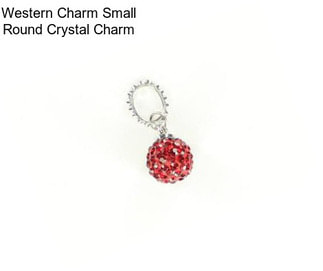 Western Charm Small Round Crystal Charm