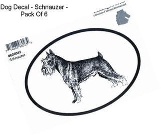 Dog Decal - Schnauzer - Pack Of 6