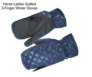 Horze Ladies Quilted 3-Finger Winter Gloves