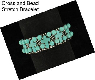 Cross and Bead Stretch Bracelet