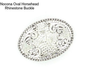 Nocona Oval Horsehead Rhinestone Buckle