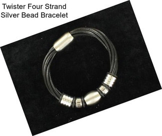 Twister Four Strand Silver Bead Bracelet