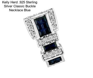 Kelly Herd .925 Sterling Silver Classic Buckle Necklace Blue