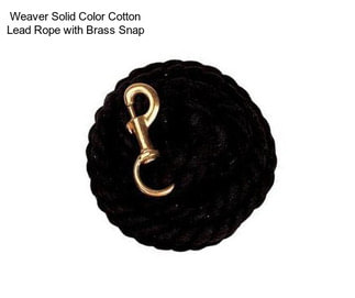 Weaver Solid Color Cotton Lead Rope with Brass Snap