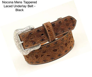 Nocona Mens Tappered Laced Underlay Belt - Black